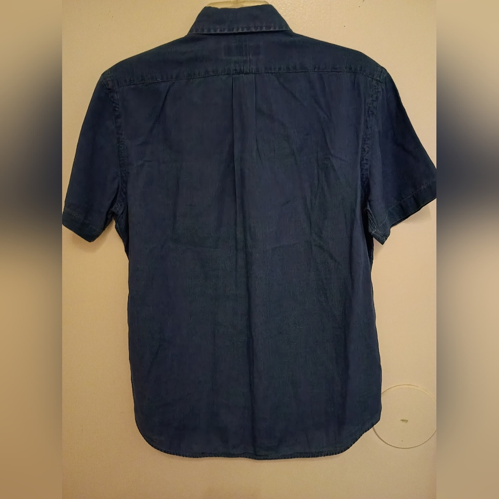 Ralph Lauren Mens Indigo Oxford  Casual Button Down Shirt Sz M - Picture 3 of 7